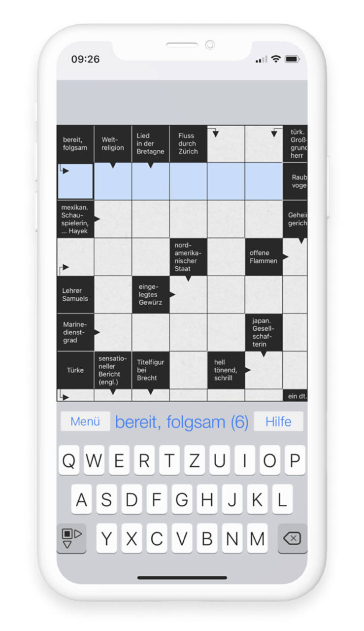 Handy-App Kreuzworträtsel Free zur Verbesserung der Allgemeinbildung auf das Smartphone herunterladen