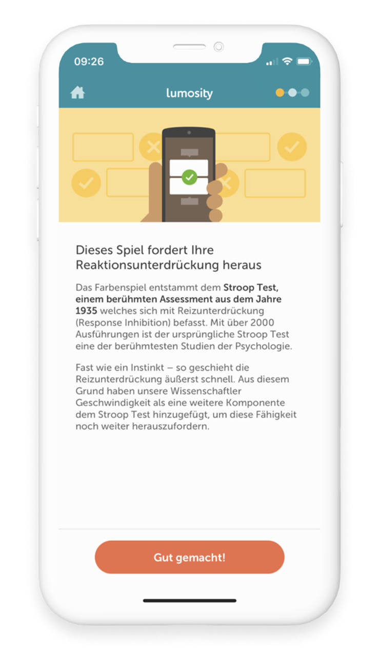 Handy-App Lumosity zum Gehirntraining auf das Smartphone herunterladen