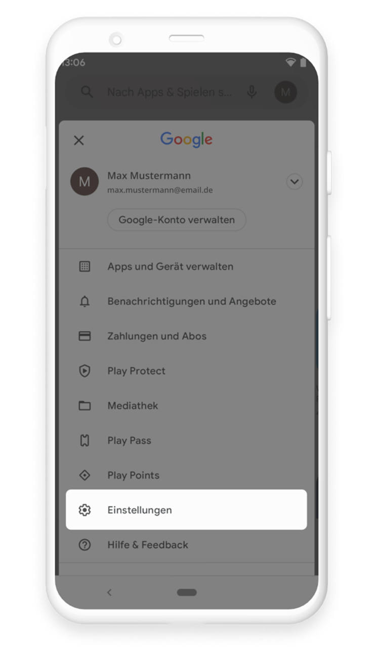 Anleitung - Google Play Store Einstellungen